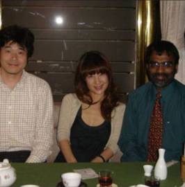 With Prof. Maruyama and his wife(Nov. 12, 2005)